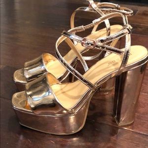 Rose Gold Platforms Size 8.5